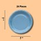 24 Count Slate Gray Round Dessert Plates for Modern Party Settings 7 Inch